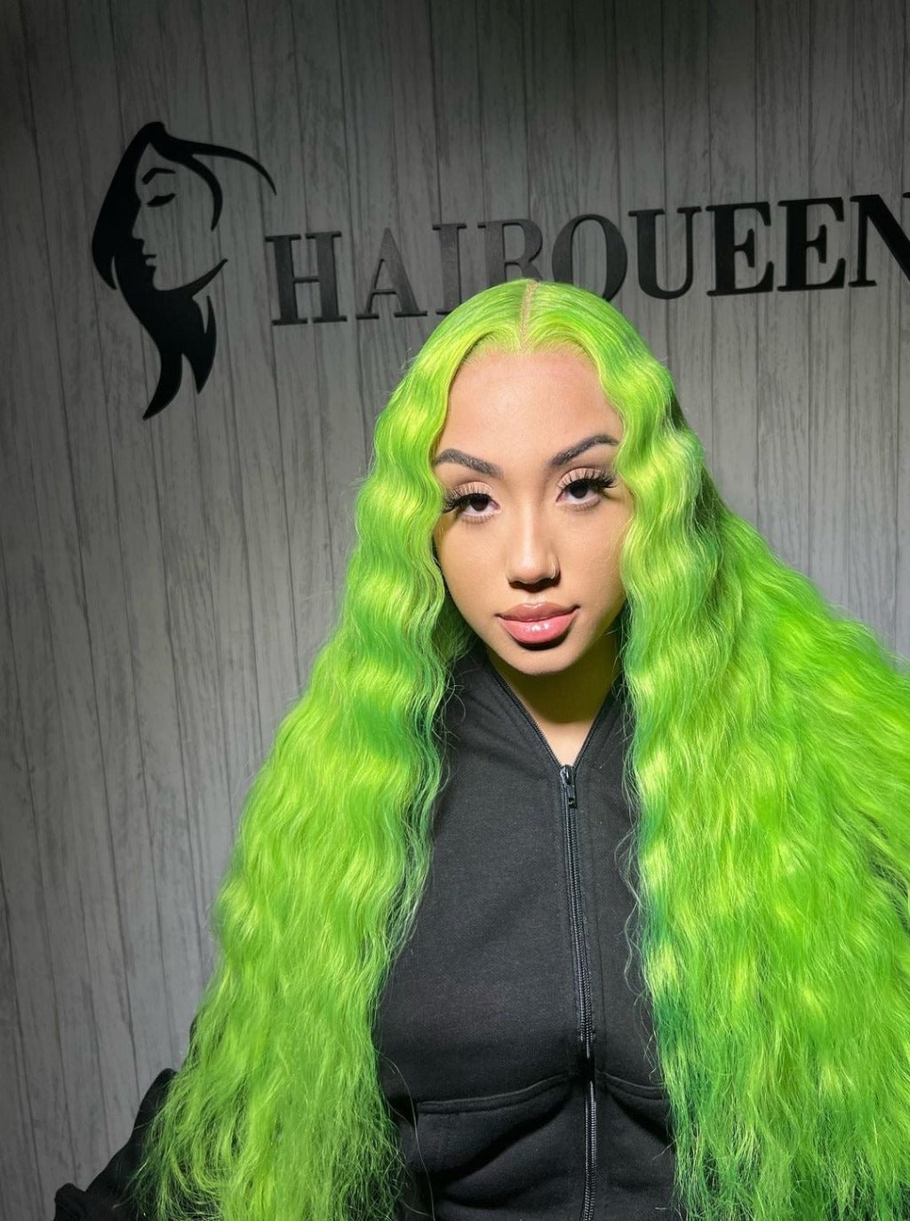 Lime Lace Wig