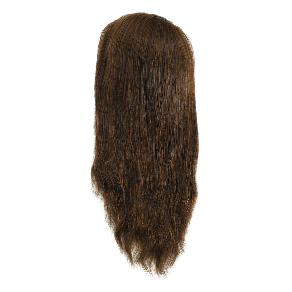 Brown Wefted Medical Wig with Lace Front & Top