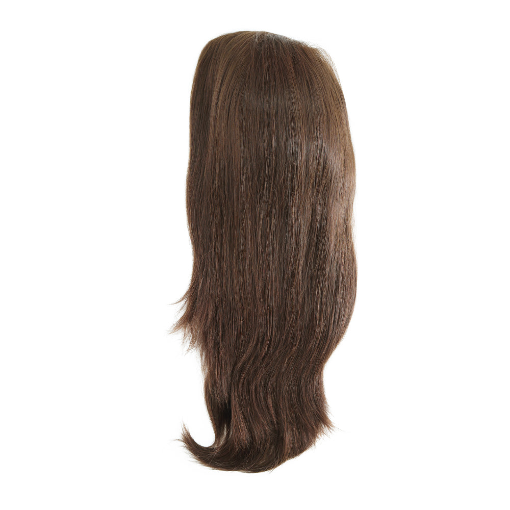 Fine Mono Dark Brown Medical Wig