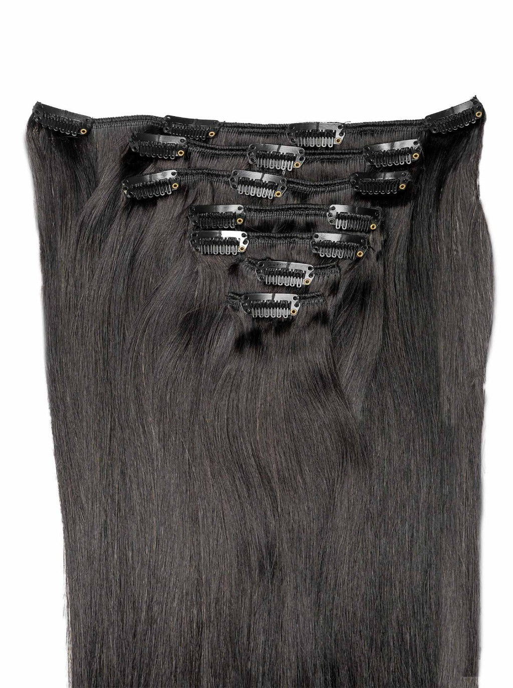 1B/Natural Black Straight Clip-In Extensions